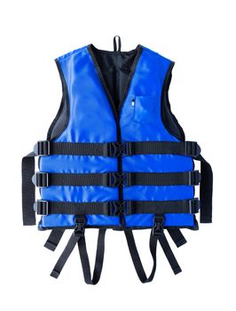 Blue life jacket