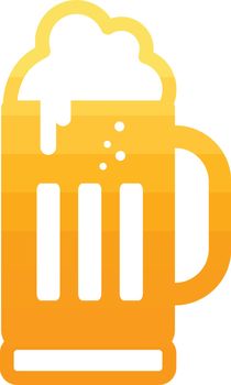 cold glass of beer october fest vector