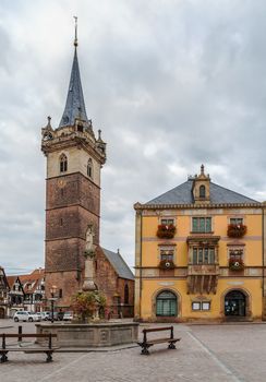 Kapellturm tower in Obernai, Alsace, France