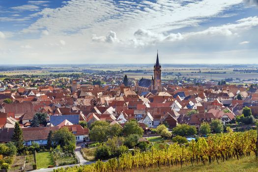 View of  Dambach la Ville, Alsace, France