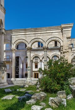 Colonnade of the peristyle square, Split, Croatia