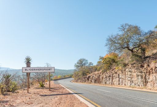 Start of the Blyderivierspoort Pass on the Mpumalanga Drakensberg escarpment