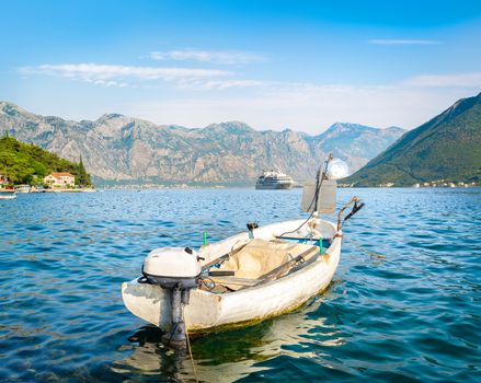 Boat in the bay of Kotor