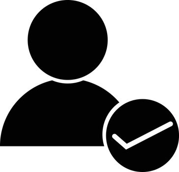 Selected candidate icon in b&w color.