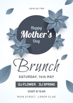 Happy Mother's Day celebration template for poster design with e