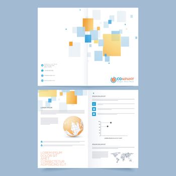 Business Brochure, Template with abstract design.