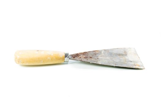 Old trowel isolated