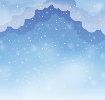 Winter sky theme background 3