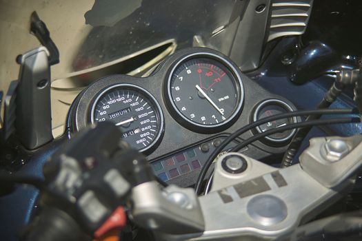 The odometer of a motorcycle 2