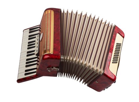 Retro accordion isolated