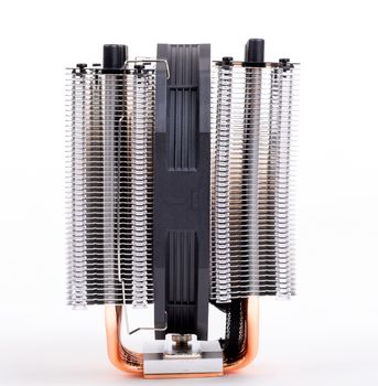 CPU Cooler with heat-pipes on white