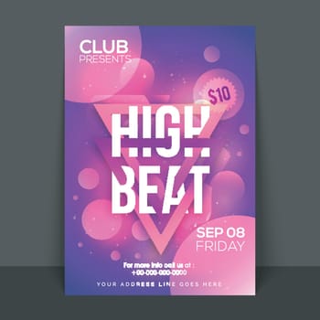 Abstract Flyer, Template for Music Party.
