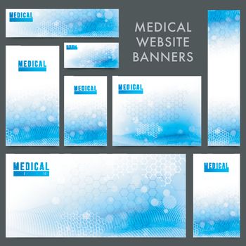 Medical website banners set.