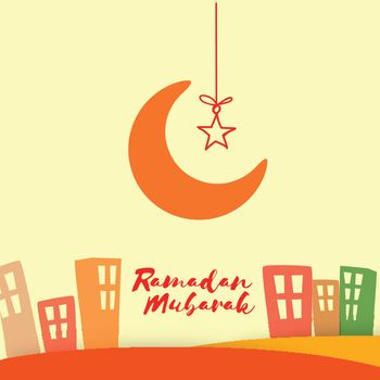 Greeting Card for Ramadan Mubarak celebration.
