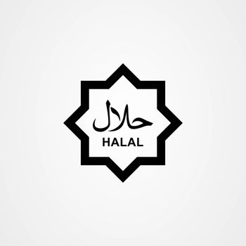 Halal logo stamp for halal food, drink, and product