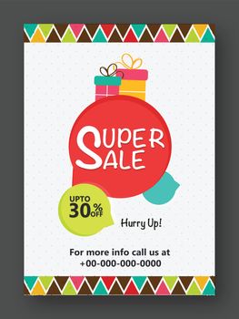 Super Sale Flyer, Banner, Pamphlet or Poster.