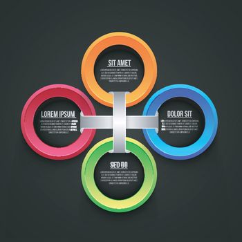 Infographic circles for Business concept.