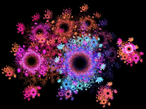 Abstract multicolored fractal - stock photo