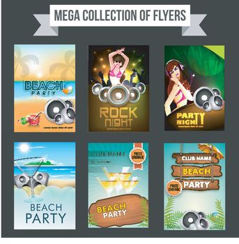 Mega collection of Beach Party flyers.