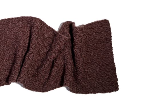 knitted brown scarf 