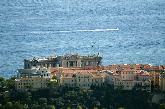 Oceanographic museum of Monaco and cruise ship