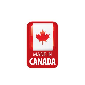 Canada flag, vector illustration on a white background
