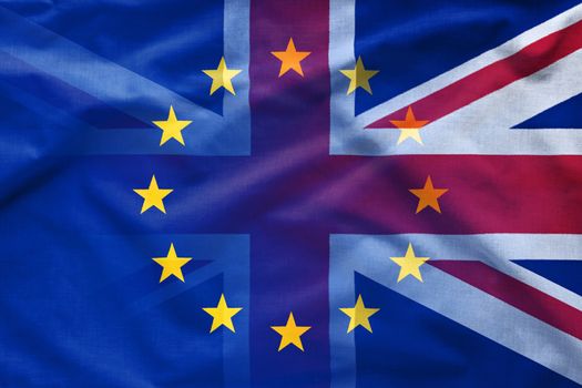 Gradient between EU and UK flags