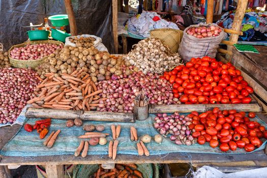 fresh vegetables at the marketplace, Madagascar