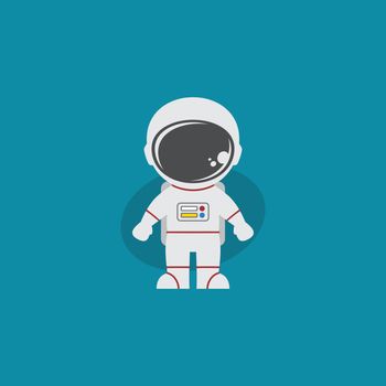astronaut character in space exploration science vector