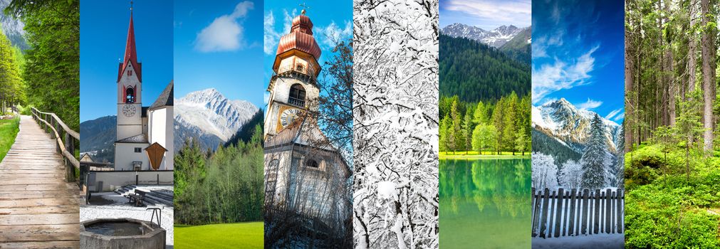 south tyrol panorama collage