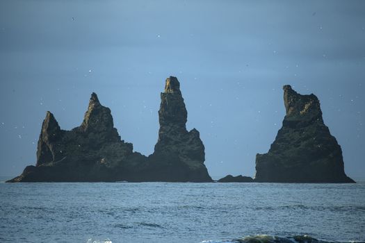 Reynisdrangar sea stacks from Dyrholaey