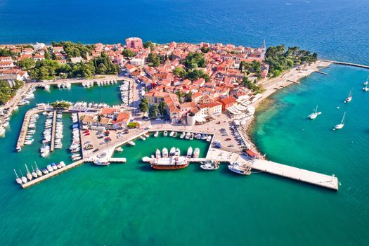 Novigrad Istarski historic Adriatic coastal town aerial view