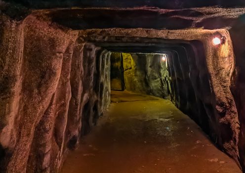 old mine shaft tunnel, nostalgic scenery, historical underground passage