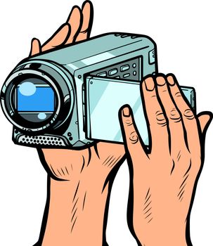 portable hand-held video camera