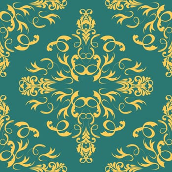 Vintage damask pattern, great design for any purposes. Vector floral damask seamless pattern. Vintage background. Seamless oriental pattern.