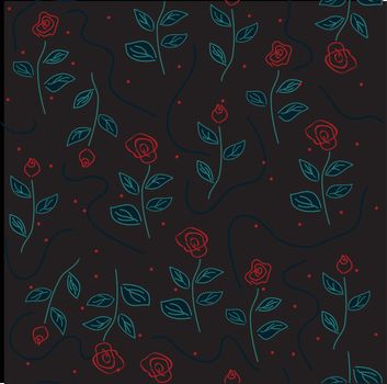 decorative seamless pattern with roses