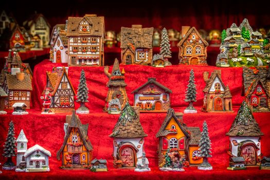 toy houses for childrens in vintage toy store christmas shop showcase