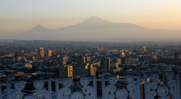 View On Mountain Ararat of Yerevan city