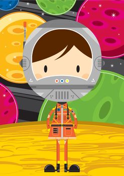 Cute Cartoon Astronaut