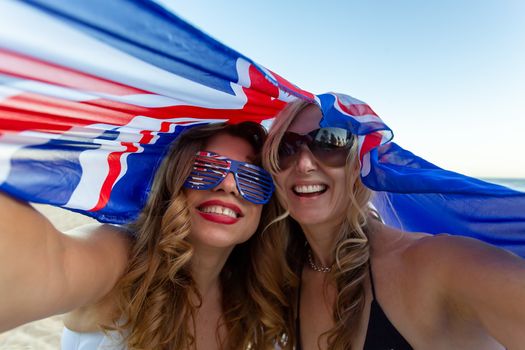 Two patriotic women celebrate Australia Day
