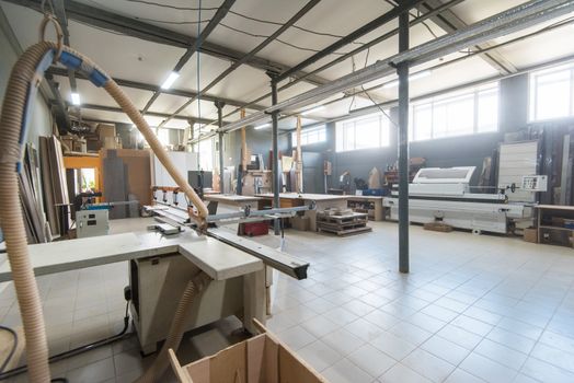 Production department at a furniture factory