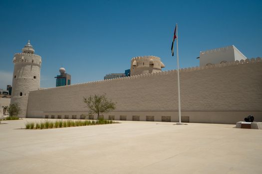 Fort Qasr Al Hosn, a tourist attraction in downtown Abu Dhabi, U
