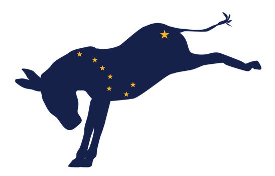 Alaskan Democrat Donkey Flag