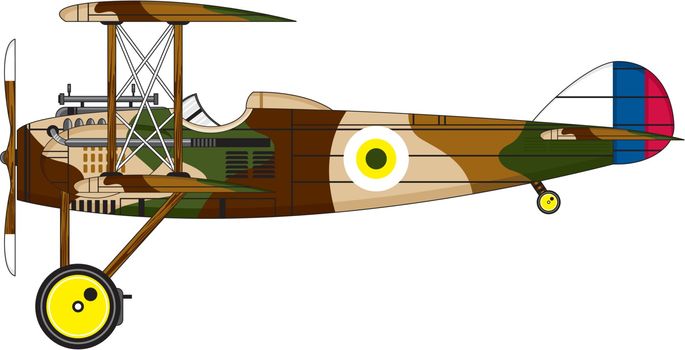 Cartoon Air Force Biplane