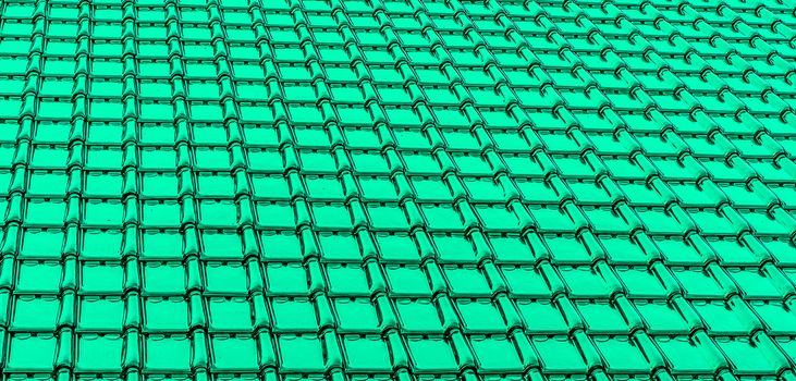 modern mint green glossy rooftop tiling texture background