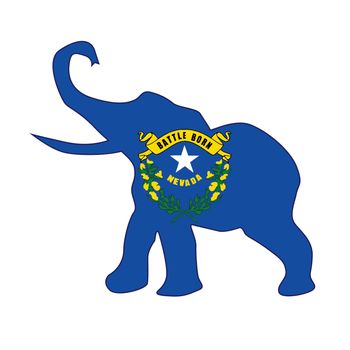 Nevada Republican Elephant Flag