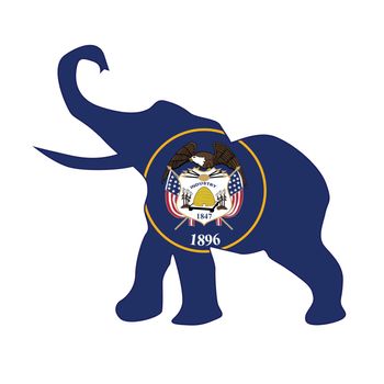 Utah Republican Elephant Flag