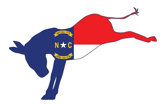 North Carolina Democrat Donkey Flag