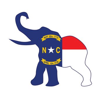 North Carolina Republican Elephant Flag