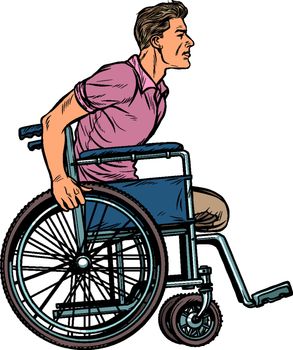 legless man disabled veteran in a wheelchair